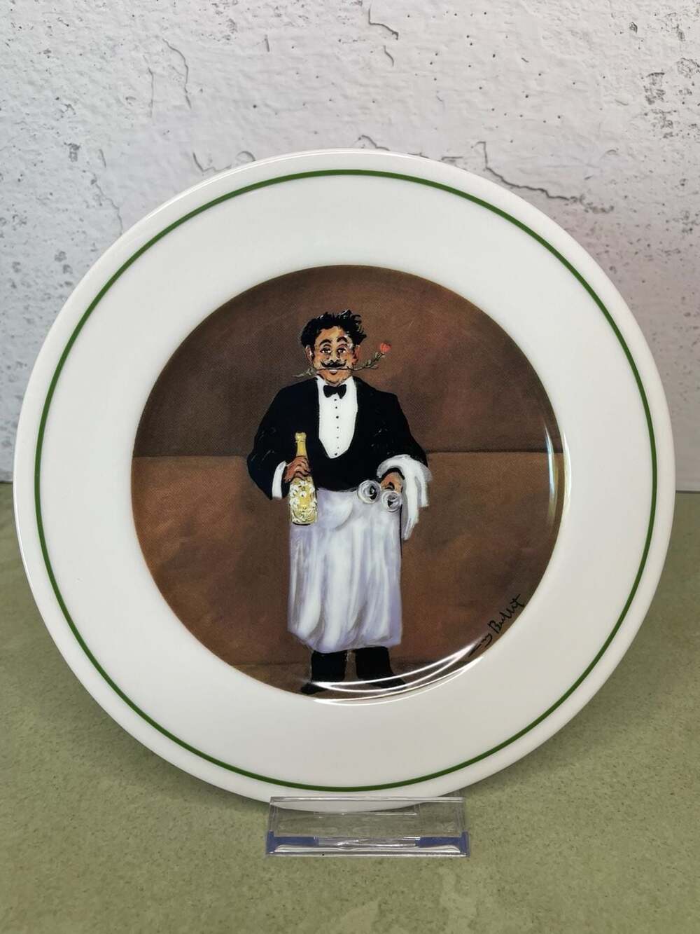 Williams-Sonoma Guy Buffet Sommelier and Perrier-Jouet Brut Plate